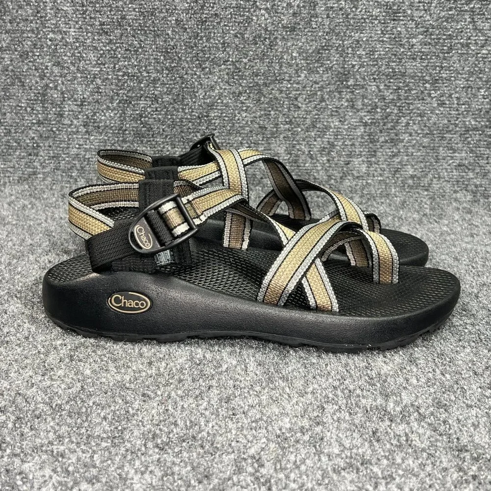 Chaco Z/2 Classic Sandals Men's 8 Black Gold Athletic‎ Outdoor Hiking Spot Water